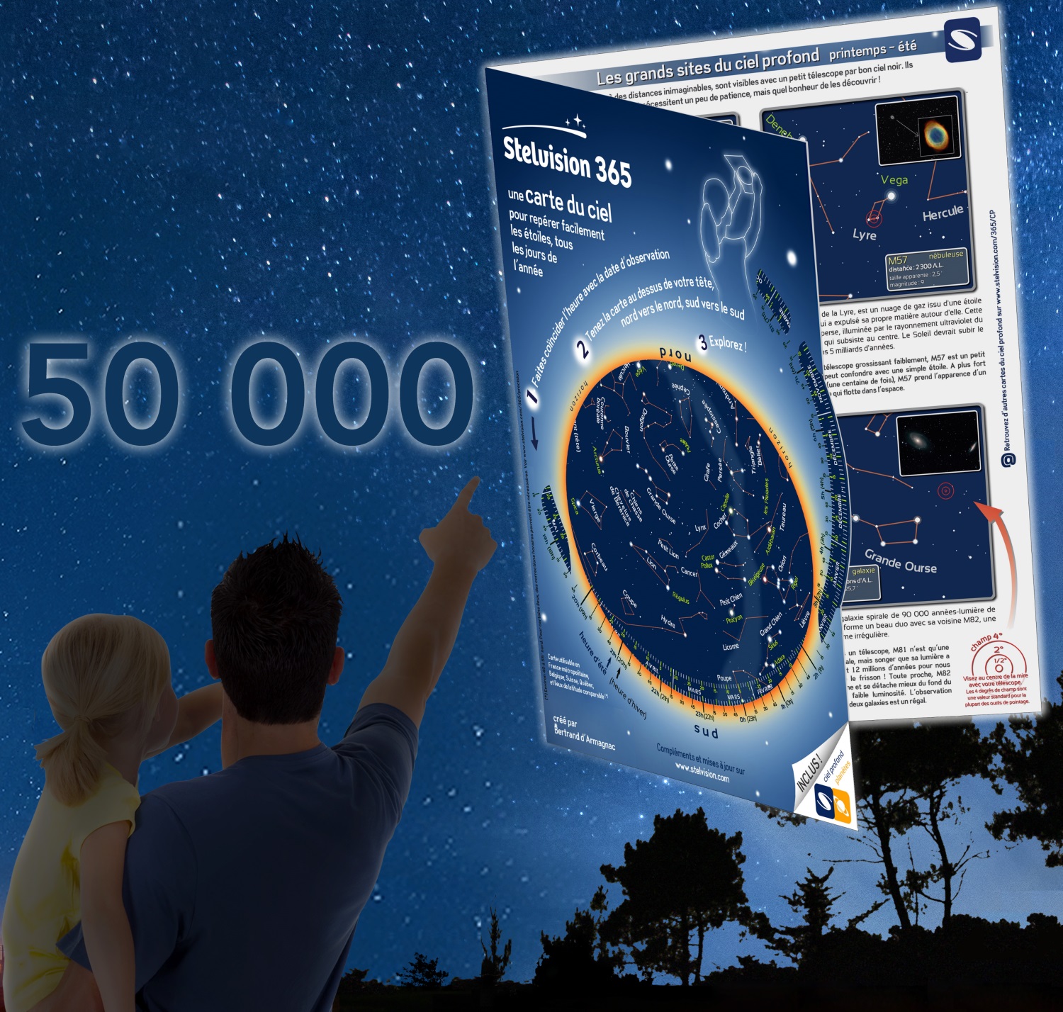 illustration carte du ciel Stelvision 365 vendue à 50 000 exemplaires