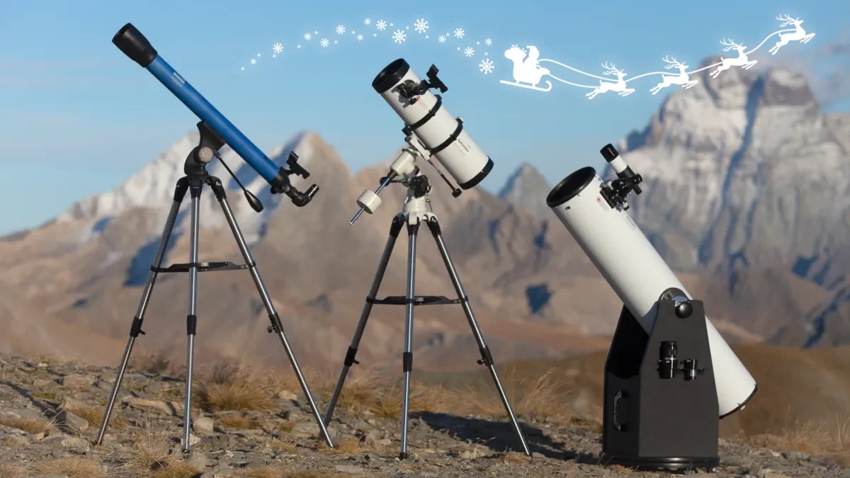 Visuel de Noël Boutique Stelvision produits télescopes