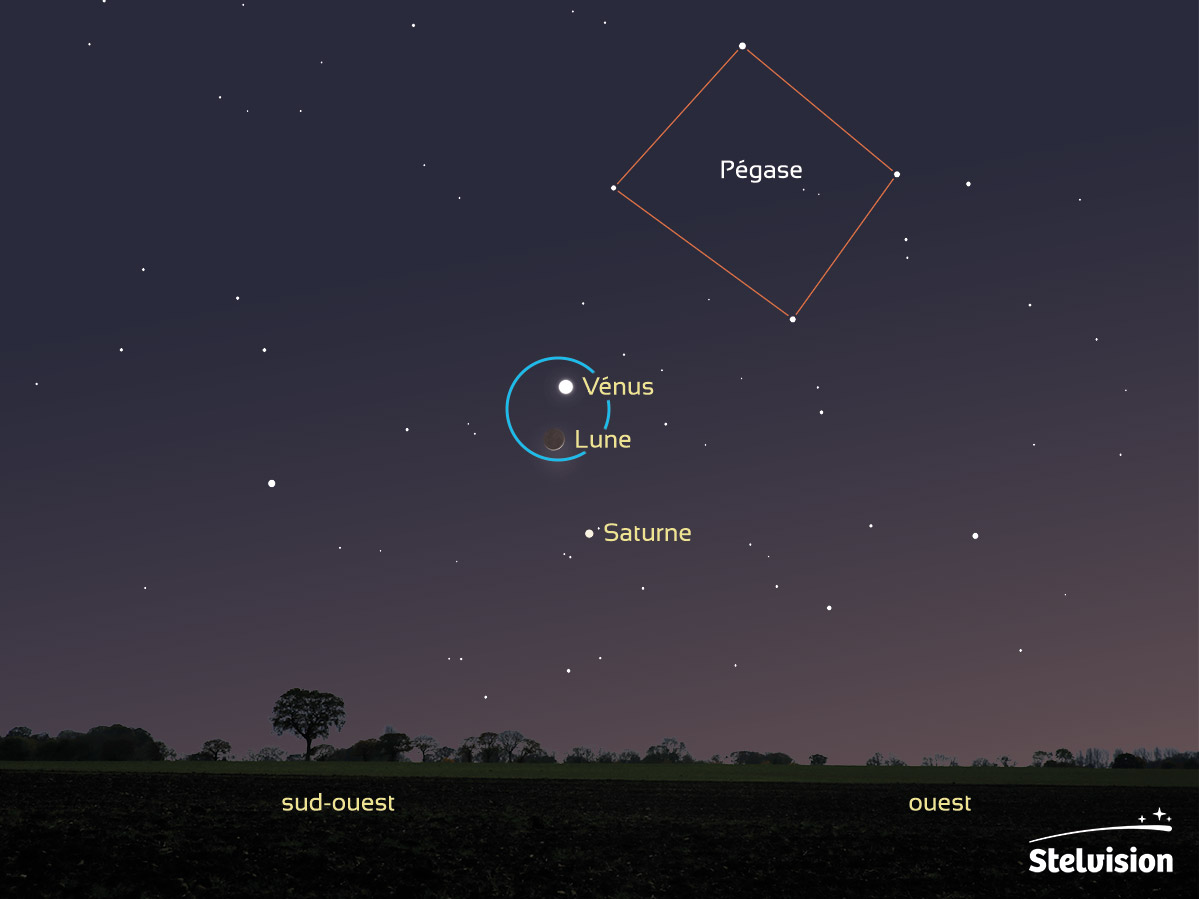 La Lune rend visite à Vénus et Saturne